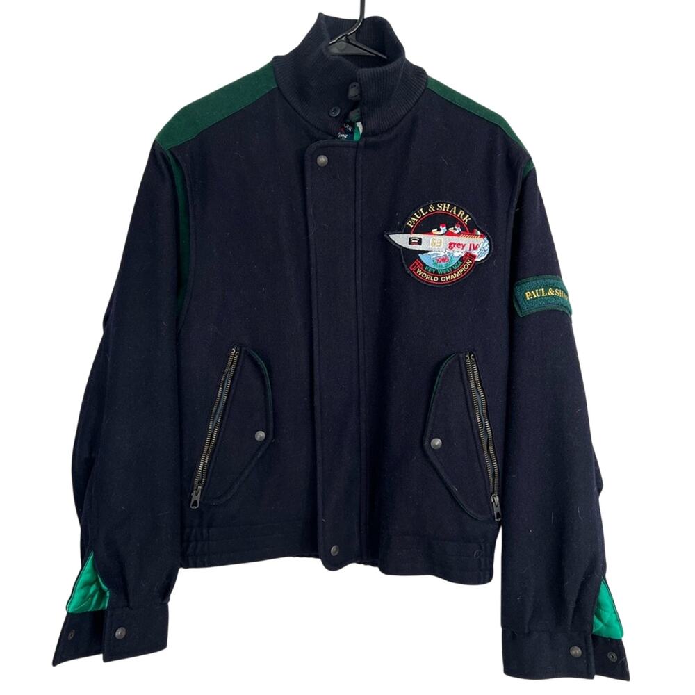 Paul & Shark Yachting Varsity Jacket Wool Blend Size Small Key West 1985 RARE